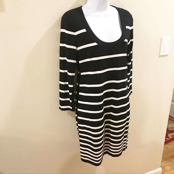 Rag & Bone | Striped Sweater Dress Black Medium - Picture 3 of 12